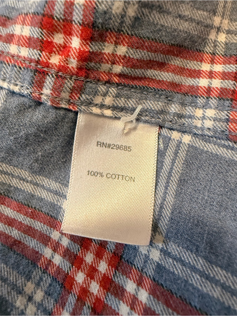 Pendleton M Women's Blue and Red Plaid Button-Down Shirt - Picture 3 of 5